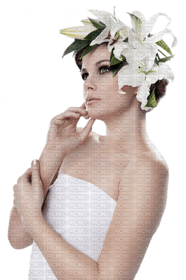 woman face in white - png gratis