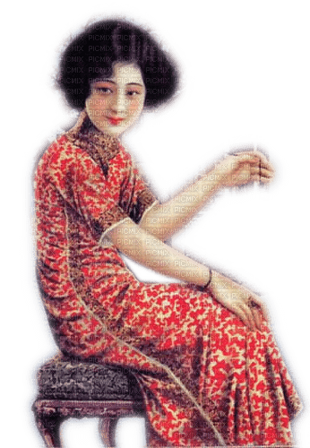 Rena Vintage Asian Woman Frau Japan - zdarma png