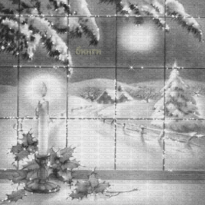 Y.A.M._New year Christmas background black-white - Gratis animeret GIF