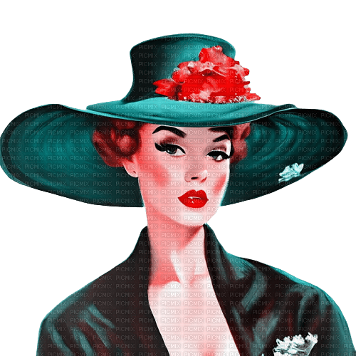 kikkapink vintage woman fashion hat - ingyenes png