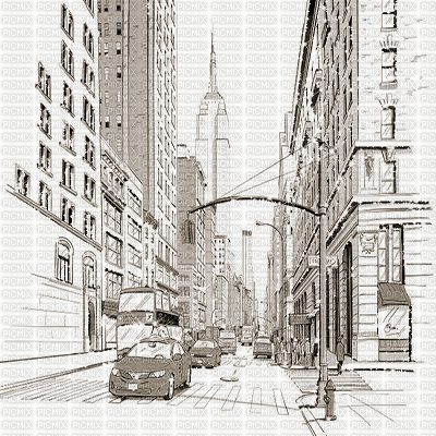 kikkapink sepia city taxi street background - Free animated GIF