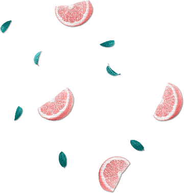 soave deco summer fruit scrap pink teal - ilmainen png