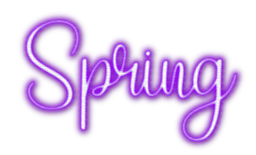 Spring.Text.Neon.Purple - By KittyKatLuv65 - gratis png