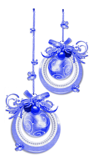 Christmas.Ornaments.Blue - 免费PNG
