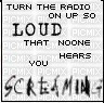 turn the radio up emo white and black - zadarmo png