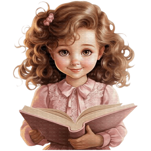 girl book reading pink - ücretsiz png