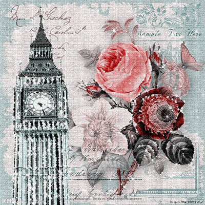 dolceluna vintage fond gif london pink - Gratis animerad GIF