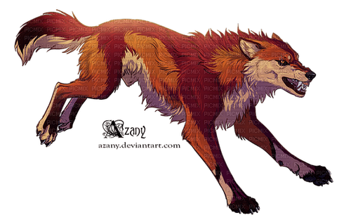 loup rouge - Free PNG
