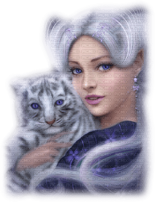 woman with tiger bp - kostenlos png