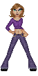 Pixel Purple Outfit Chick - Free animated GIF