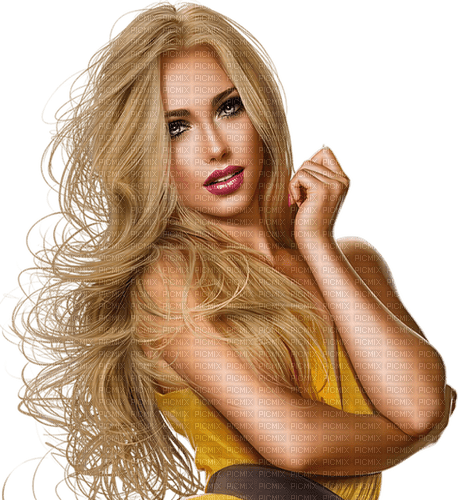 Woman Beige Yellow - Bogusia - Free PNG