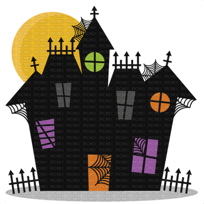 Kaz_Creations Halloween Haunted House - ücretsiz png