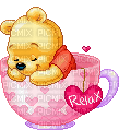 Winnie relax - Бесплатный анимированный гифка