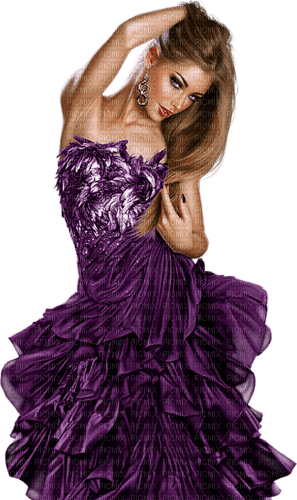 femme violette - png gratuito