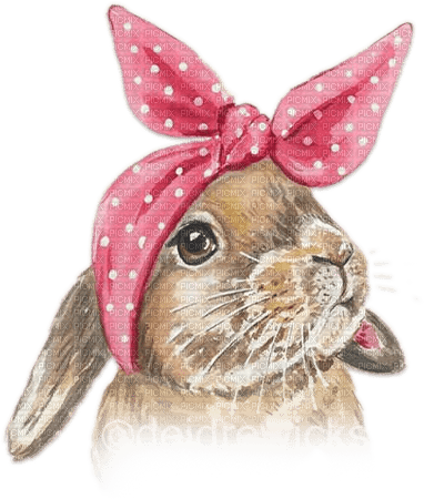 soave animals bunny rabbit deco vintage pink brown - darmowe png
