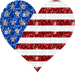 coeur américain - GIF animado gratis