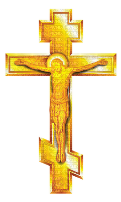 Kaz_Creations Easter Deco Gold Cross - Free PNG