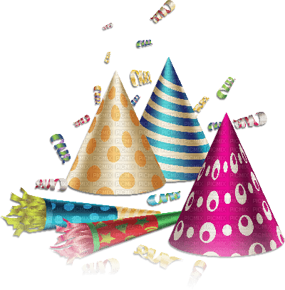 soave deco birthday hat rainbow - png gratis