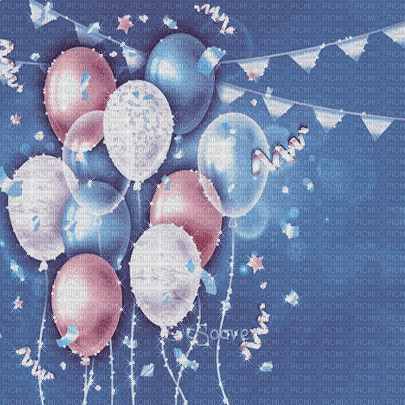 soave background animated birthday  pink blue - Δωρεάν κινούμενο GIF