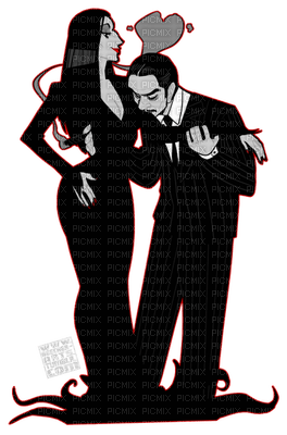Morticia and Gomez - png gratis