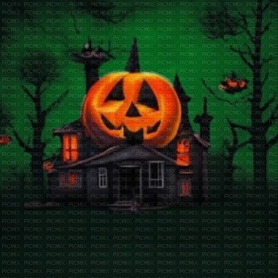 Haunted House and Pumpkin - фрее пнг