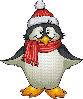 xmas penguin - 免费PNG