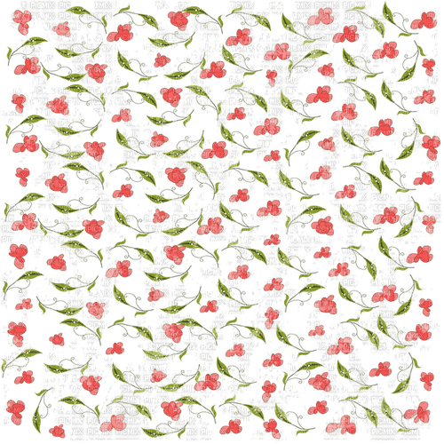 Pattern roses pink red green deco [Basilslament] - Free PNG
