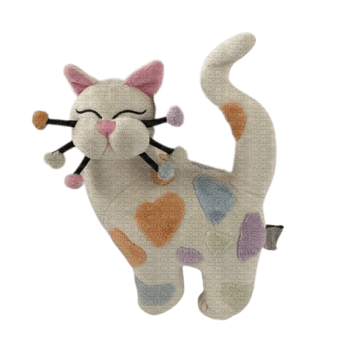 colorful kitty plush - безплатен png