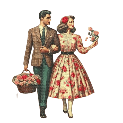 loly33 couple vintage - kostenlos png