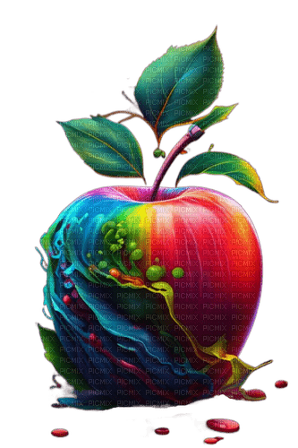 Яблоко арт - nemokama png