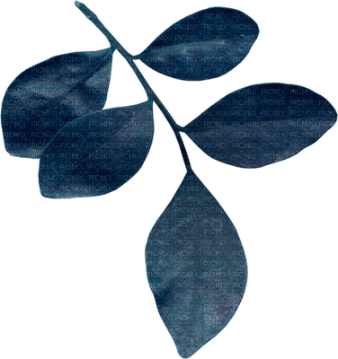 minou-blue-leafs - bezmaksas png