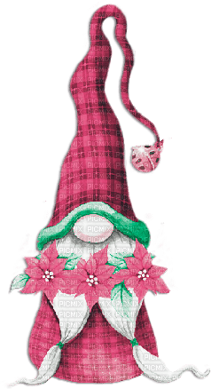 soave christmas winter deco gnome pink green - nemokama png