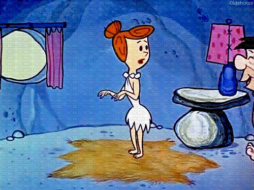 Wilma and Fred Flintstone gif, Karina - Darmowy animowany GIF