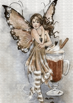 coffe elf brown fantasy - Gratis geanimeerde GIF