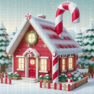 Candy Cane House - δωρεάν png