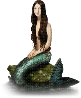 mermaid green bp - фрее пнг