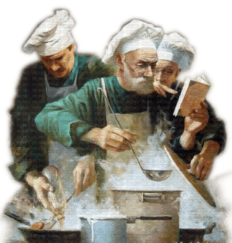 Rena Vintage Köche kochen Männer Men - 免费PNG