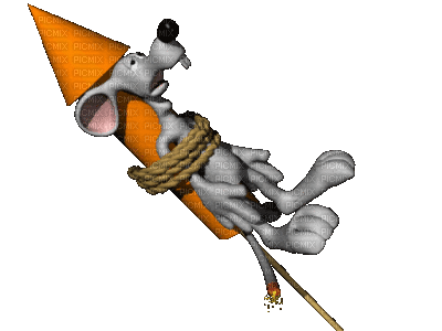 Rat fusée - GIF animado grátis