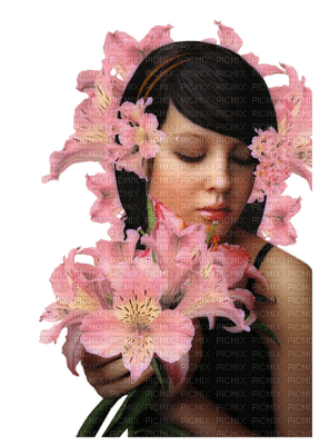 Kaz_Creations Woman Femme Flowers - kostenlos png