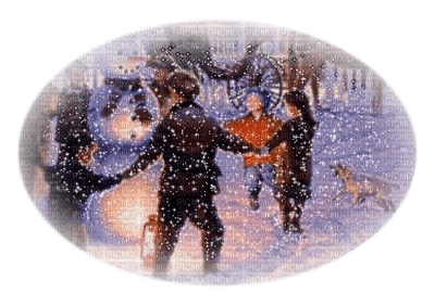 minou-children-winter-playing - δωρεάν png