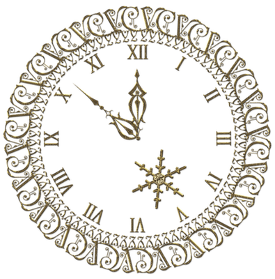 Kaz_Creations Deco Newyear Clock - Free PNG