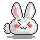 >w< bunny - Бесплатный анимированный гифка