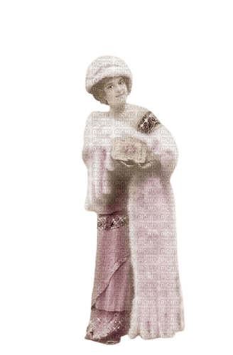 Winter hiver vintage lady - 免费PNG