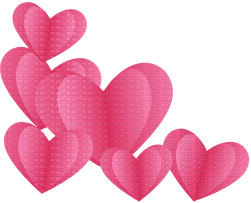 Coin corner coeur rose pink heart hearts coeurs - png gratuito