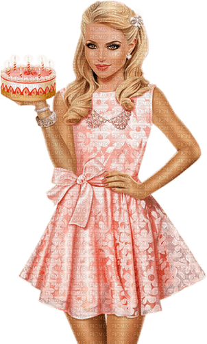 Birthday. Woman. Cake. Leila - png gratis