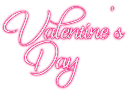 Valentine's.Text.White.Pink - KittyuKatLuv65 - Free PNG