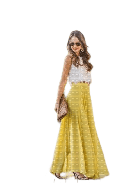 kikkapink summer woman yellow elegant - gratis png