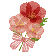 red flower bouquet - bezmaksas png