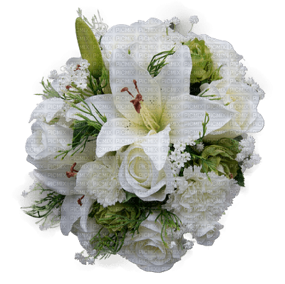 white-flowers-bouquet - бесплатно png