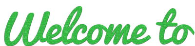welcome to text green - png gratis